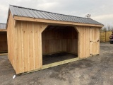 New 10' X 20' Animal Run In Shed W/ Tack Room