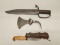 (3Pcs.) KNIVES AND AXE HEAD