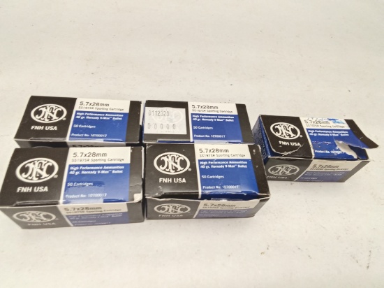 (219Rds.) FNH 5.7X28MM TIPPED HOLLOW POINT AMMO