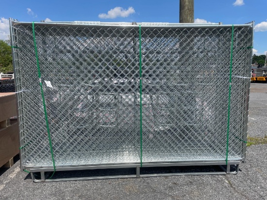 New (20) Skid Lot Of 10X6' Chain Link Site Fence
