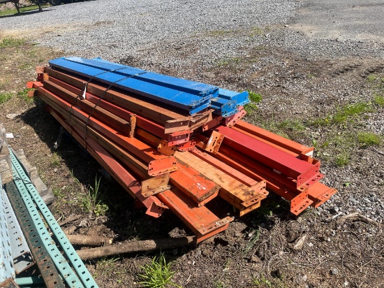Skid Lot Of Pallet Racking Rails