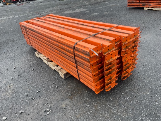 Skid Lot Of (48) 102" Pallet Racking Rails