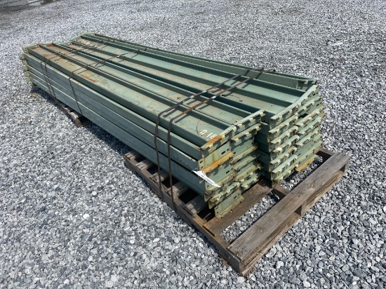 Skid Lot Of (36) 11' Pallet Racking Rails