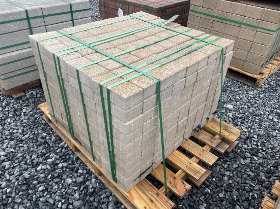Skid Lot Of New Hanover Pavers Light Tan