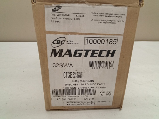 (1000Rds.) MAGTECH .32S&W 85GR LRN AMMO