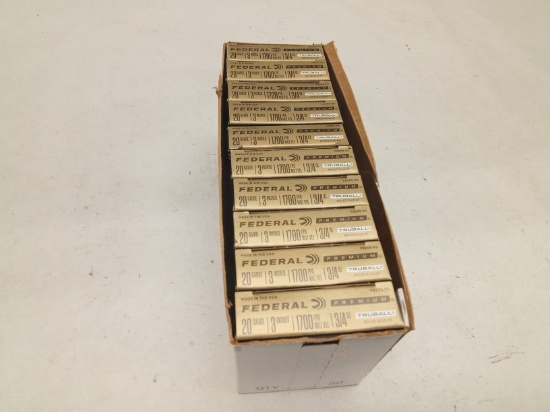 (50Rds.) FEDERAL 20GA 3" 3/4OZ RIFLED SLUG AMMO