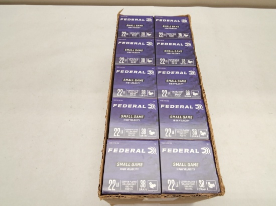 (5000Rds.) FEDERAL .22LR 38GR HP AMMO