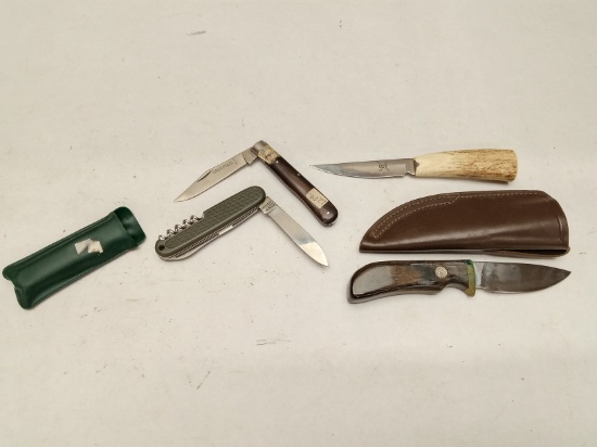 (4Pcs.) ASSTD. FIXED BLADE AND FOLDING KNIVES