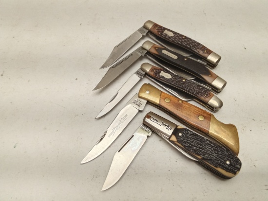 (5Pcs.) ASSTD. SCHRADE, CAMILLUS, IMPERIAL KNIVES