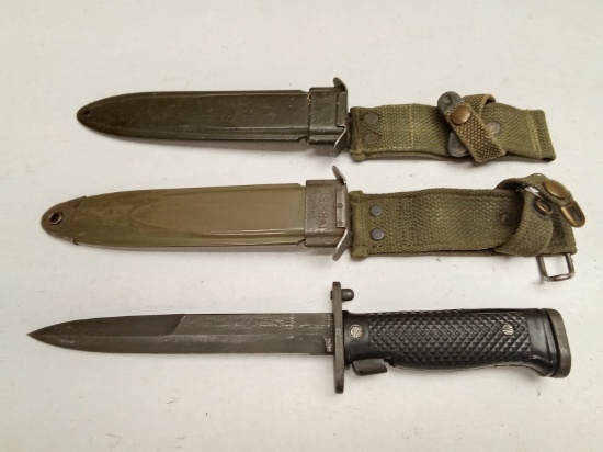 U.S. M5A1 BAYONET WITH TWO SCABBARDS