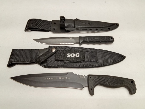 (2Pcs.) SOG FIXED BLADE KNIVES