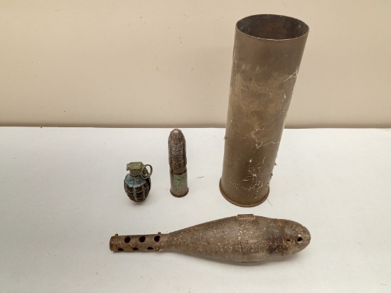 (4Pcs.) ASSORTED DUMMY AND SPENT MILITARY ORDNANCE