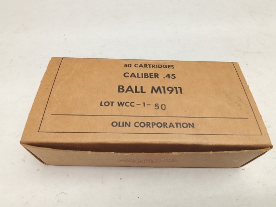 (50Rds.) SURPLUS WINCHESTER .45ACP 230GR FMJ AMMO