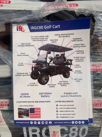 New IR IRGC80 60 Volt Electric Golf Cart