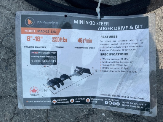 New Wolverine Mini Quick Attach Auger Drive
