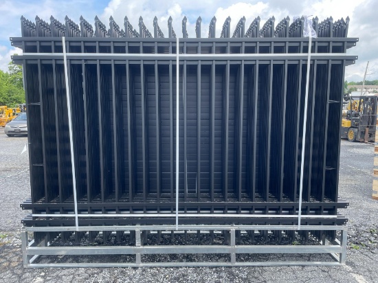 (24) Pcs New KJ 10X7 Steel Site Fence