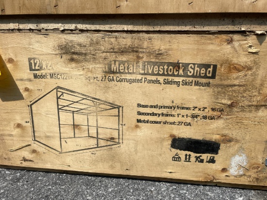 New 12X20' Metal Livestock Shed