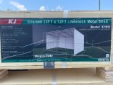 New KJ 12X20' Metal Livestock Shed