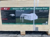 New KJ 42X30' Metal Storage Shed