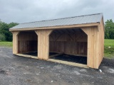 New 12X24 Animal Run In Shed