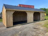 New 12X32 Animal Run In Shed W/ Tack Room
