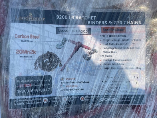 New Landhonor Skid L0t Of Ratchet And Binder Chain