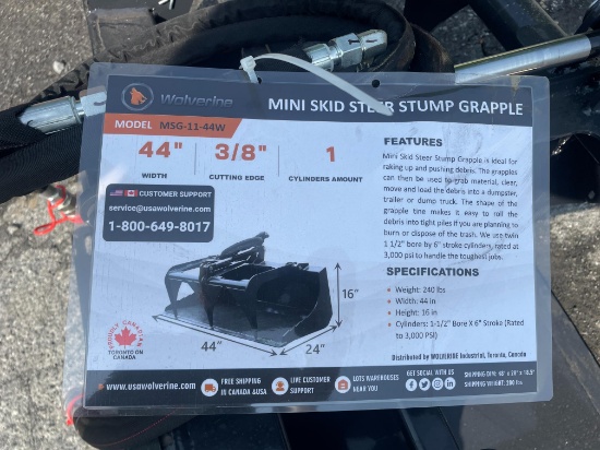 New Wolverine Mini Quick Attach 44" Grapple Bucket