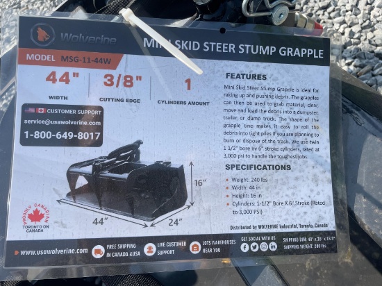 (2X)New Wolverine Mini Quick Attach Grapple Bucket