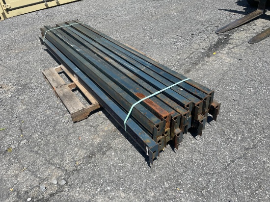 Skid Lot Of (18) 9' Pallet Racking Rails
