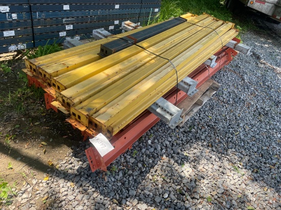 Skid Lot Of Misc Style Pallet Racking Rails