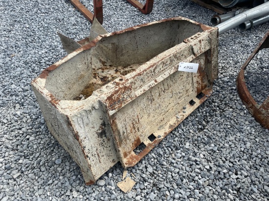 Used Quick Attach Cement Box W/ Chute