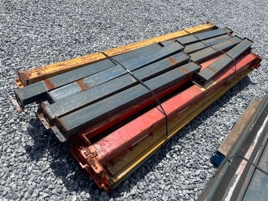 Skid Lot Of Misc Size Pallet Racking Rails
