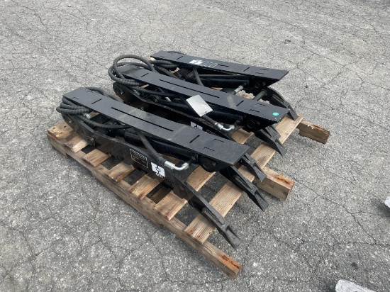 Skid Lot Of (3) New Mini Excavator Thumb Clamps