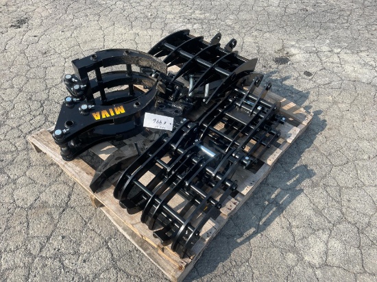 New Skid Lot Of MIVA Mini Excavator Attachments