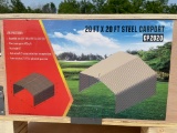 New Allmetal 20X20' Steel Carport