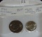 1971 Eisenhower Dollar (40% Silver). 1976-S Kennedy Half Dollar (40% Silver).
