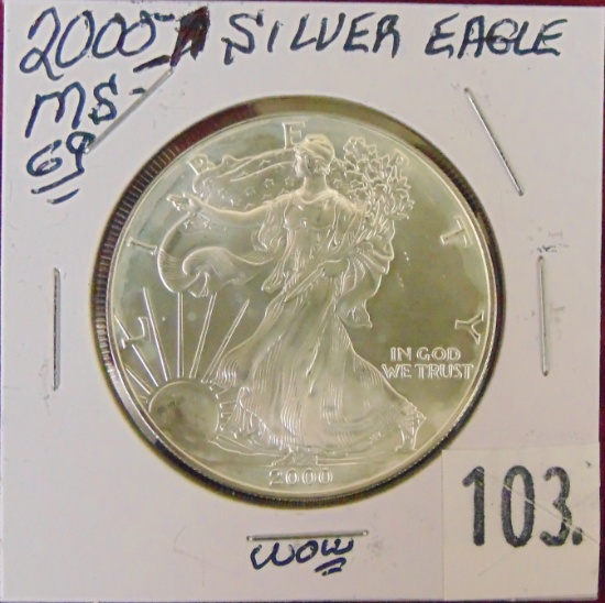 2000 Silver Eagle MS69.
