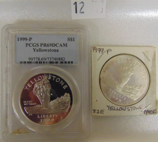 1999-P $1 PCGS PR69 Yellowstone. 1999-P Yellowstone $1.
