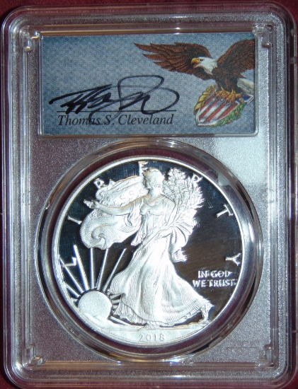 2018-S Silver Eagle PCGS PR70 (first day of issue, low mintage).