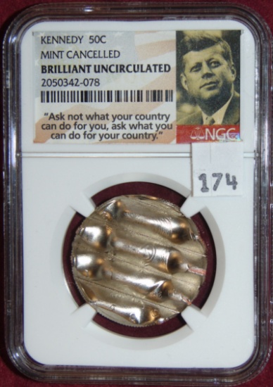 2000? Kennedy Half Dollar NGC Mint Cancelled B.U. (waffled).