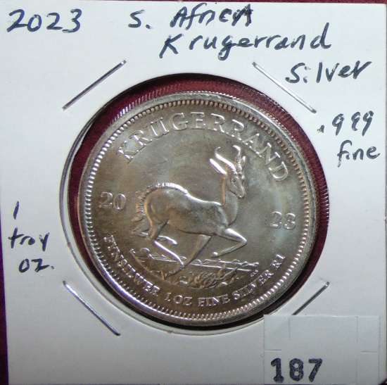 2023 South Africa Silver Krugerrand .999 1 Troy Oz.