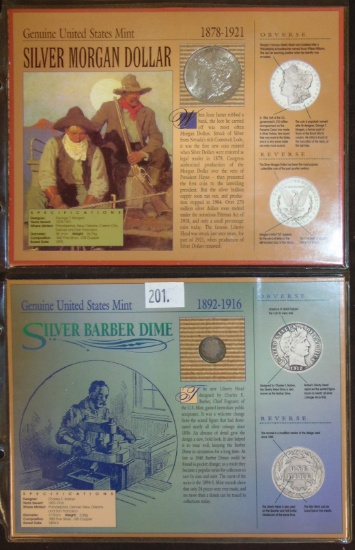1921 Morgan Dollar. 1913 Silver Barber Dime