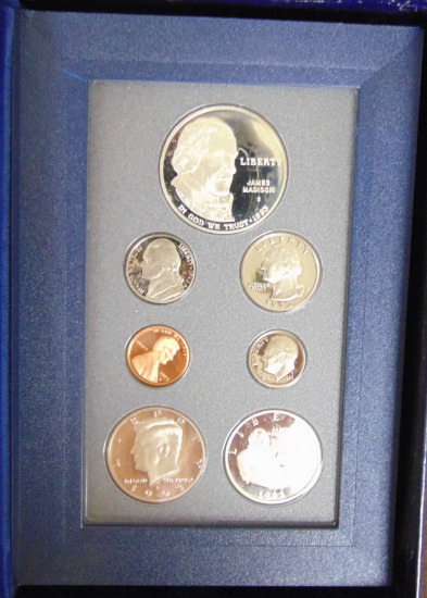 1993 U.S. Prestige Set: 90% Silver Dollar and Half Dollar.