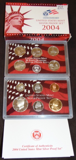 2004 U.S. Mint Silver Proof Set ($1.85  face in 90% Silver).