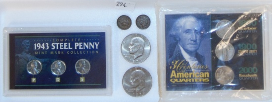 U.S. Variety: Quarters, Cents, Dollars.
