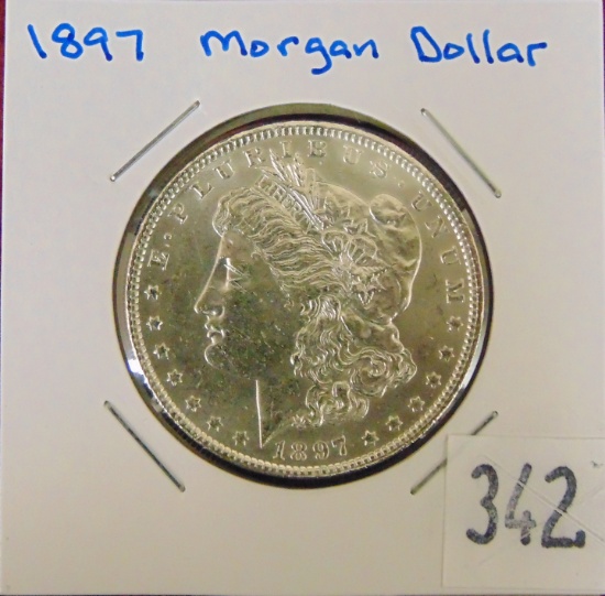 1897 Morgan Dollar AU.