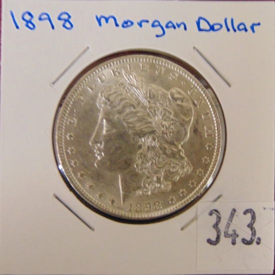 1898 Morgan Dollar AU.