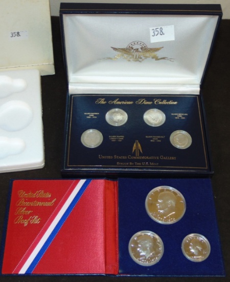 "The American Dime Collection" and 1976 3pc. Bicentennial Set.
