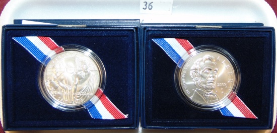 2009 Lincoln Commemorative Silver Dollar. Jamestown 400th Anniversary Silver Dollar.