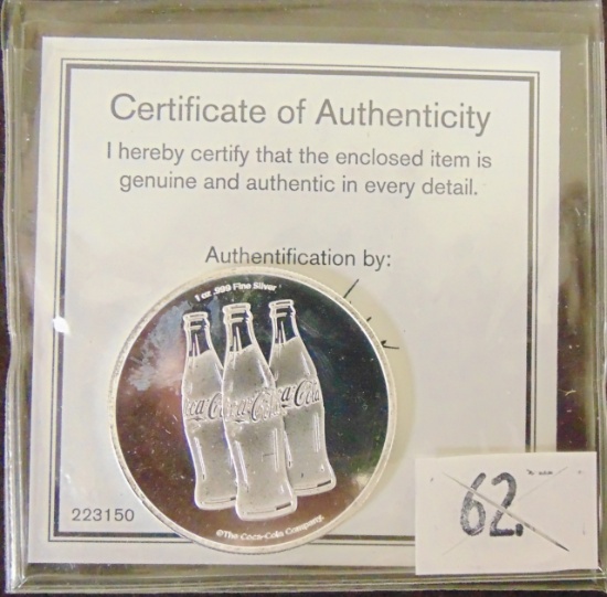 2024 Coca-Cola 1 Oz. .999 Silver Round.
